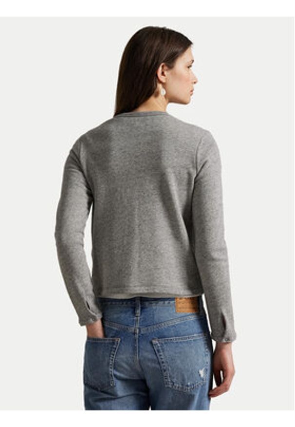 Polo Ralph Lauren Kardigan 211955298003 Szary Slim Fit. Typ kołnierza: polo. Kolor: szary. Materiał: bawełna