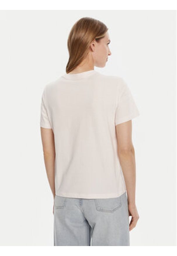 Calvin Klein Jeans T-Shirt Classic Monologo LV047D873G Różowy Regular Fit. Kolor: różowy. Materiał: bawełna