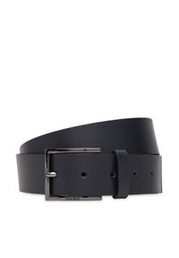 Hugo - HUGO Pasek Męski 50496596 Granatowy. Kolor: niebieski. Materiał: skóra #1