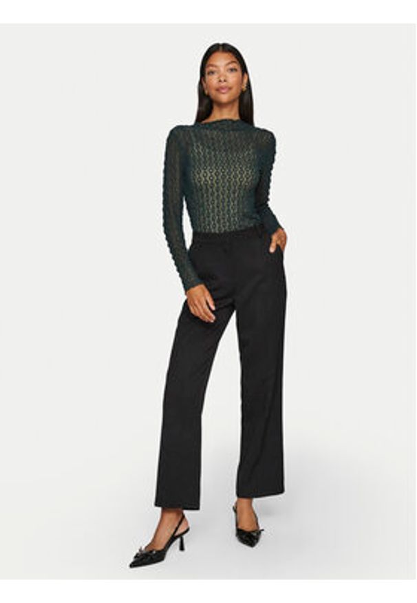 Vila Bluzka Messan 14099018 Zielony Slim Fit. Kolor: zielony. Materiał: syntetyk