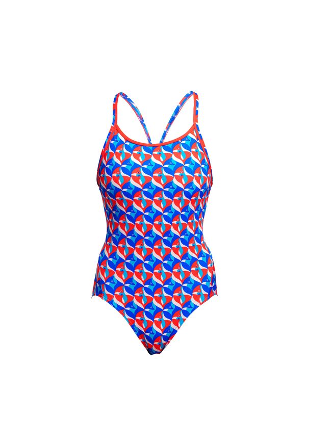 FUNKITA - Strój pływacki jednoczęściowy damski Funkita Diamond Back One Piece. Kolor: fioletowy