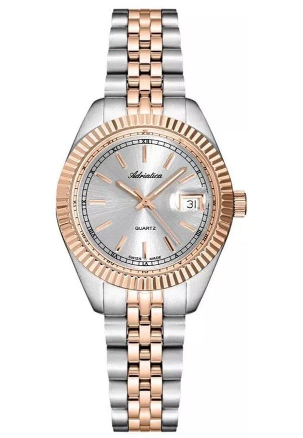 Zegarek damski Adriatica A3090.R117Q srebrny. Kolor: srebrny