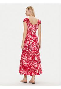 Iconique Sukienka letnia Shirley IC24-116 Czerwony Regular Fit. Kolor: czerwony. Materiał: syntetyk. Sezon: lato #4