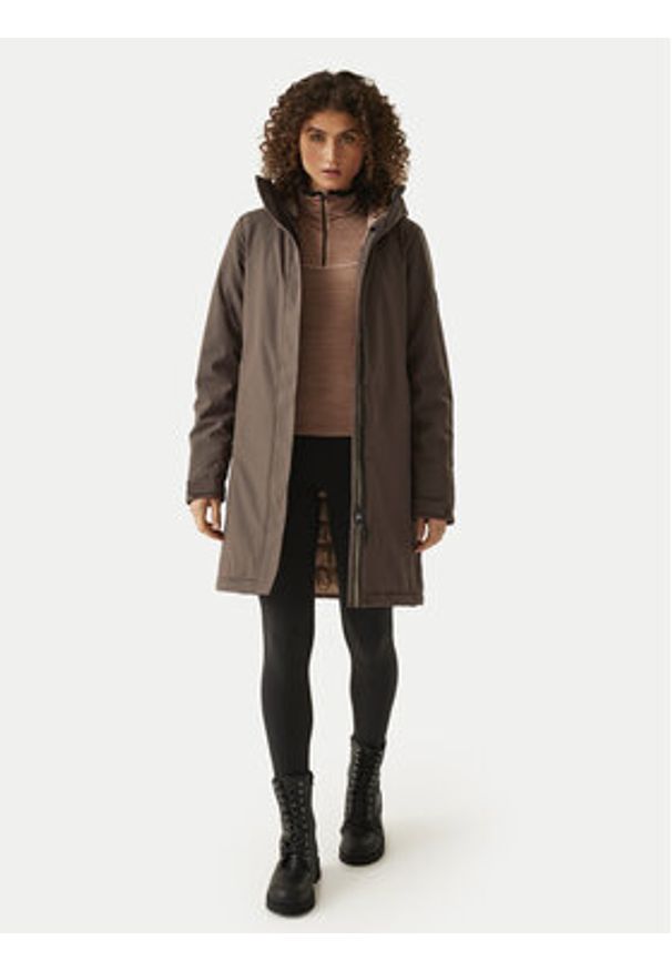 Regatta Parka Dallymoore RWN335 Brązowy Regular Fit. Kolor: brązowy. Materiał: syntetyk
