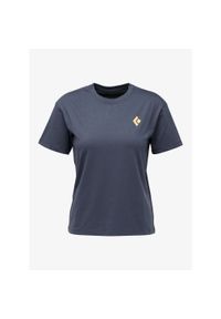 Koszulka bawełniana damska Black Diamond Heritage Badge SS Tee. Kolor: niebieski. Materiał: bawełna