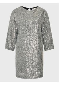 Dixie Sukienka koktajlowa AHH5TCZA Srebrny Regular Fit. Kolor: srebrny. Materiał: syntetyk. Styl: wizytowy