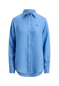 Polo Ralph Lauren Koszula 211970730510 Niebieski Regular Fit. Typ kołnierza: polo. Kolor: niebieski. Materiał: len #5