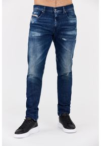 Diesel - DIESEL Niebieskie jeansy męskie 2019 D-STRUKT, Rozmiar 33/32. Okazja: na co dzień. Kolor: niebieski. Styl: casual