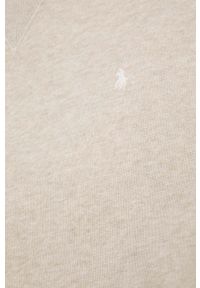 Polo Ralph Lauren bluza damska kolor beżowy gładka. Typ kołnierza: polo. Kolor: beżowy. Wzór: gładki #3