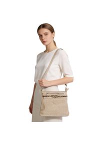 Torebka damska Rieker, z tekstylnego materiału o plecionej strukturze z regulowanym paskiem na ramię praktyczną kieszenią z przodu i lekką wygodną fo. Kolor: beżowy. Wzór: motyw zwierzęcy. Sezon: lato. Materiał: skórzane. Styl: wakacyjny, casual, elegancki. Rodzaj torebki: na ramię #5