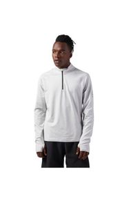Bluzy sportowa męska Reebok Reflective Speedwick Quarter Zip. Kolor: biały