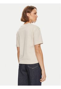Gina Tricot T-Shirt Basic 10469 Beżowy Regular Fit. Kolor: beżowy. Materiał: bawełna #8