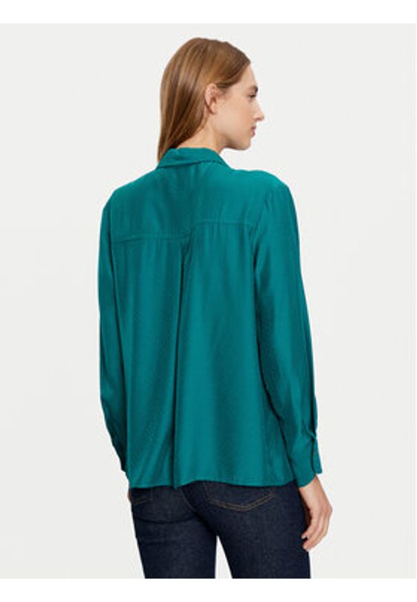 United Colors of Benetton - United Colors Of Benetton Koszula 56YUDQ09G Turkusowy Regular Fit. Kolor: turkusowy. Materiał: wiskoza, syntetyk