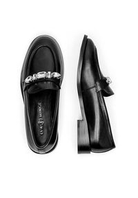 Eva Minge Loafersy WGA3289-1Z Czarny. Kolor: czarny. Materiał: skóra