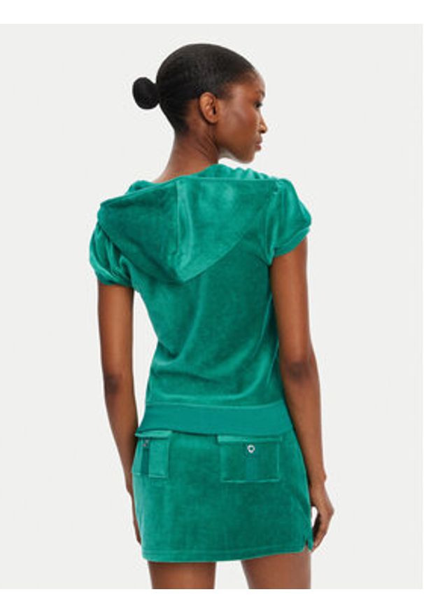 Juicy Couture Bluza Heritage JCGAS125021 Zielony Slim Fit. Kolor: zielony. Materiał: bawełna