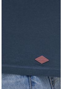 Lee Cooper T-shirt bawełniany gładki. Okazja: na co dzień. Kolor: niebieski. Materiał: bawełna. Długość: krótkie. Wzór: gładki. Styl: casual #4