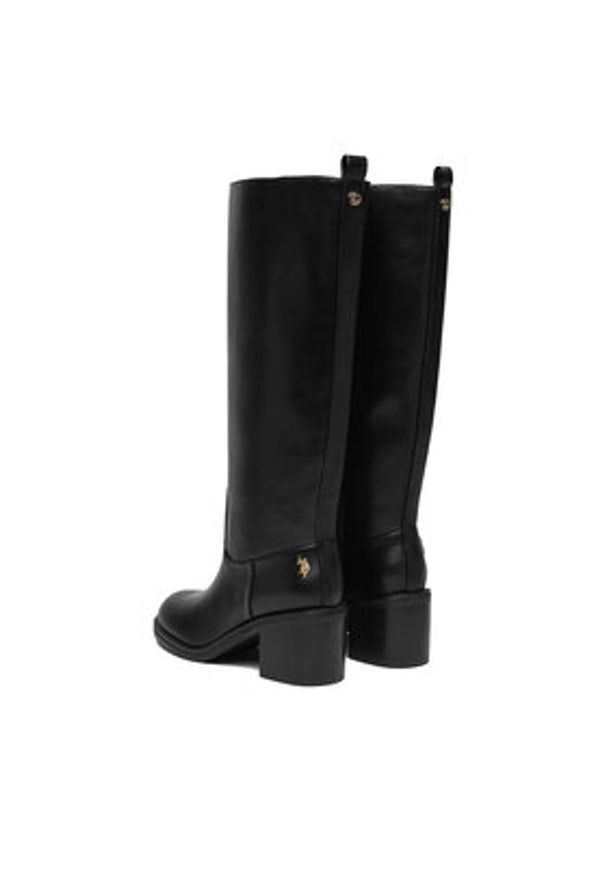 U.S. Polo Assn. Kozaki EO-SABINA002W/EY1 Czarny. Kolor: czarny. Materiał: materiał