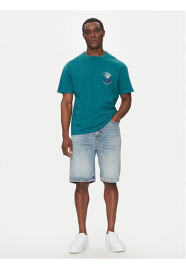 Quiksilver T-Shirt EQYZT08033 Zielony Regular Fit. Kolor: zielony. Materiał: bawełna