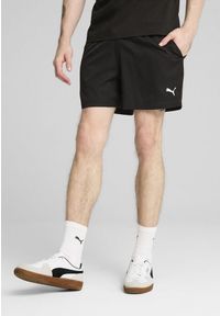 Puma - Męskie tkane szorty Essentials 5" PUMA Black. Kolor: czarny. Wzór: haft
