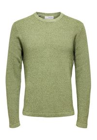 Selected Homme Sweter Rocks 16079776 Zielony Regular Fit. Kolor: zielony. Materiał: bawełna #5