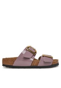 Birkenstock Klapki Sydney Cushion Buckle 1029473 Beżowy. Kolor: beżowy. Materiał: skóra