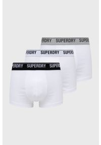 Superdry bokserki (3-pack) męskie kolor biały. Kolor: biały. Materiał: bawełna