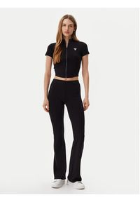 Guess Bluzka V5GP25 KCRS2 Czarny Regular Fit. Kolor: czarny. Materiał: wiskoza