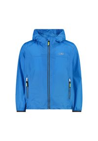 Wodoodporna kurtka z kapturem dla dzieci CMP. Typ kołnierza: kaptur. Kolor: zielony, niebieski, wielokolorowy, czarny. Styl: sportowy. Sport: turystyka piesza #1