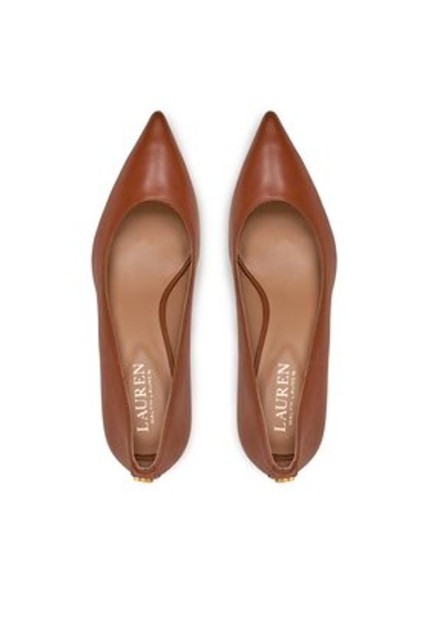 Lauren Ralph Lauren - LAUREN RALPH LAUREN Szpilki 802940602002 Brązowy. Kolor: brązowy. Materiał: skóra. Obcas: na szpilce