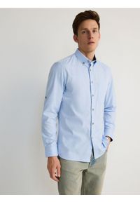 Reserved - Koszula regular fit - jasnoniebieski. Kolor: niebieski. Materiał: bawełna, tkanina #1