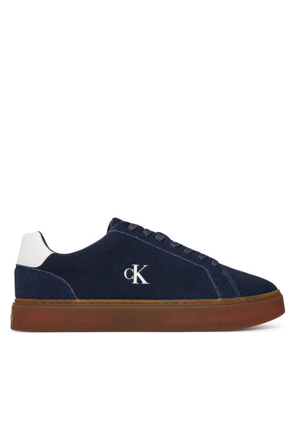 Calvin Klein Sneakersy Classic Cupsole Laceup Su YM0YM01434 Granatowy. Kolor: niebieski. Materiał: skóra, zamsz