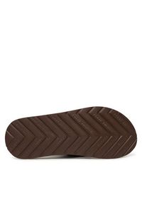 TOMMY HILFIGER - Tommy Hilfiger Japonki Molded Web Beach Sandal FM0FM05434 Khaki. Kolor: brązowy. Materiał: materiał #4