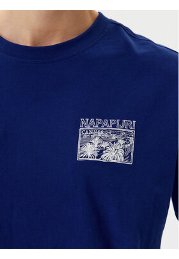 Napapijri T-Shirt S-Nice NP0A4IG4 Niebieski Regular Fit. Kolor: niebieski. Materiał: bawełna