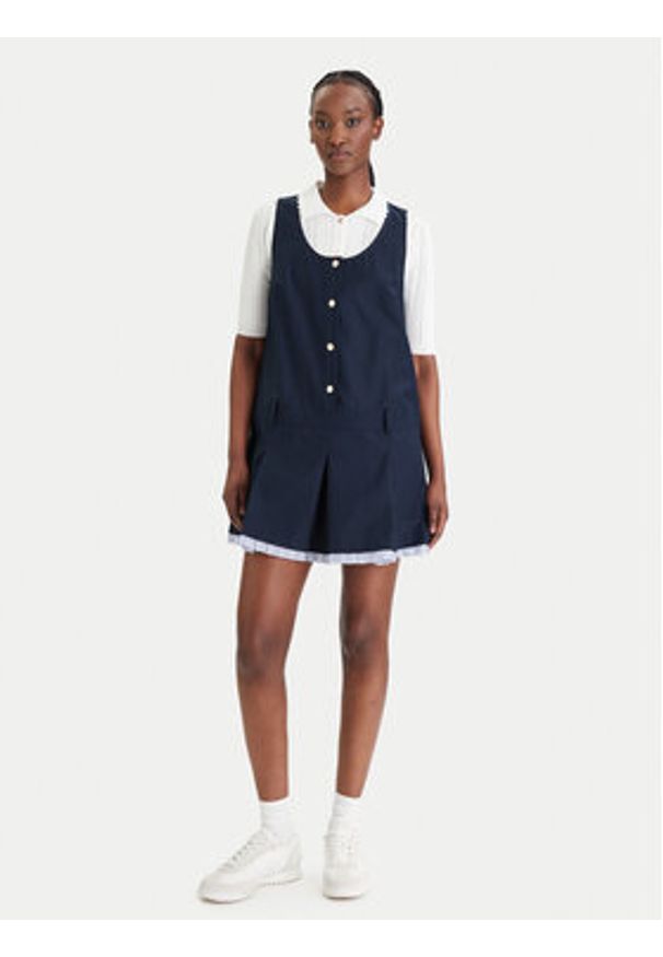 Tommy Jeans Sukienka codzienna DW0DW22759 Granatowy Regular Fit. Okazja: na co dzień. Kolor: niebieski. Materiał: syntetyk. Typ sukienki: proste. Styl: casual