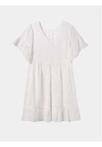 Mayoral Sukienka letnia 6950 Biały Relaxed Fit. Kolor: biały. Materiał: bawełna. Sezon: lato