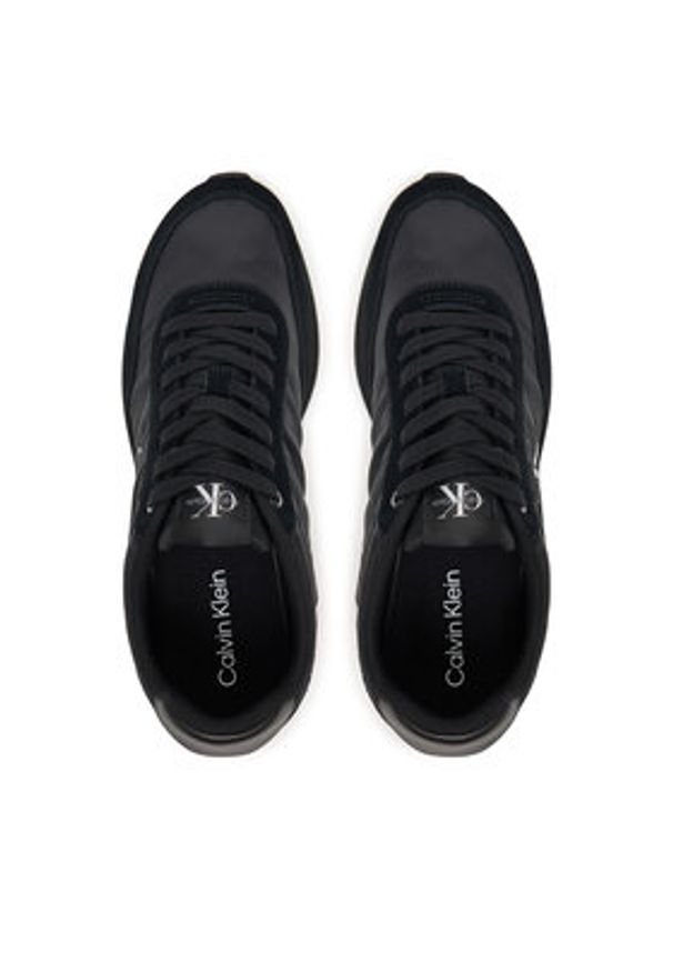 Calvin Klein Sneakersy Retro Runner Ess Mix Mat YM0YM01361 Czarny. Kolor: czarny. Materiał: materiał