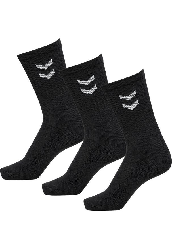 Zestaw skarpet sportowych dla dorosłych Hummel 3-Pack Basic Sock. Kolor: czarny. Sport: piłka ręczna