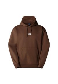 Bluza The North Face Zumu 0A89FJ1OI1 - brązowa. Okazja: na co dzień. Typ kołnierza: kaptur. Kolor: brązowy. Materiał: bawełna, dresówka. Długość: długie. Styl: casual