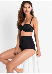 bonprix - Bezszwowe figi shape, lekki stopień modelowania sylwetki. Kolor: czarny. Materiał: bawełna