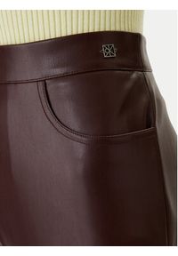 Calvin Klein Jeans Spódnica z imitacji skóry LV047E603G Brązowy Regular Fit. Kolor: brązowy. Materiał: skóra #5