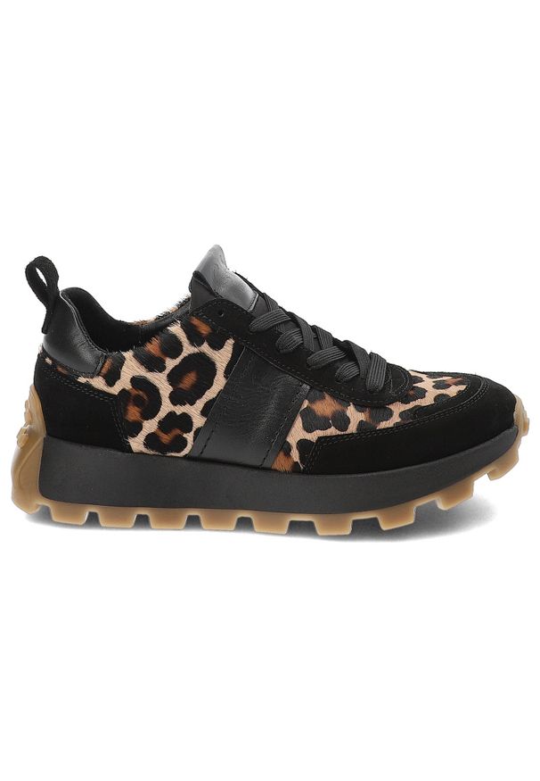 CheBello - Panterka Sneakersy Chebello Eleganckie Obuwie Damskie Premium. Okazja: na co dzień. Kolor: brązowy. Materiał: materiał, skóra ekologiczna, guma. Wzór: motyw zwierzęcy. Styl: elegancki