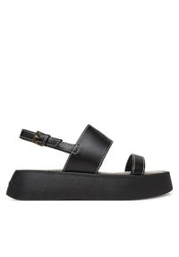 Armani Exchange Sandały XDP054 XV921 00002 Czarny. Kolor: czarny. Materiał: skóra
