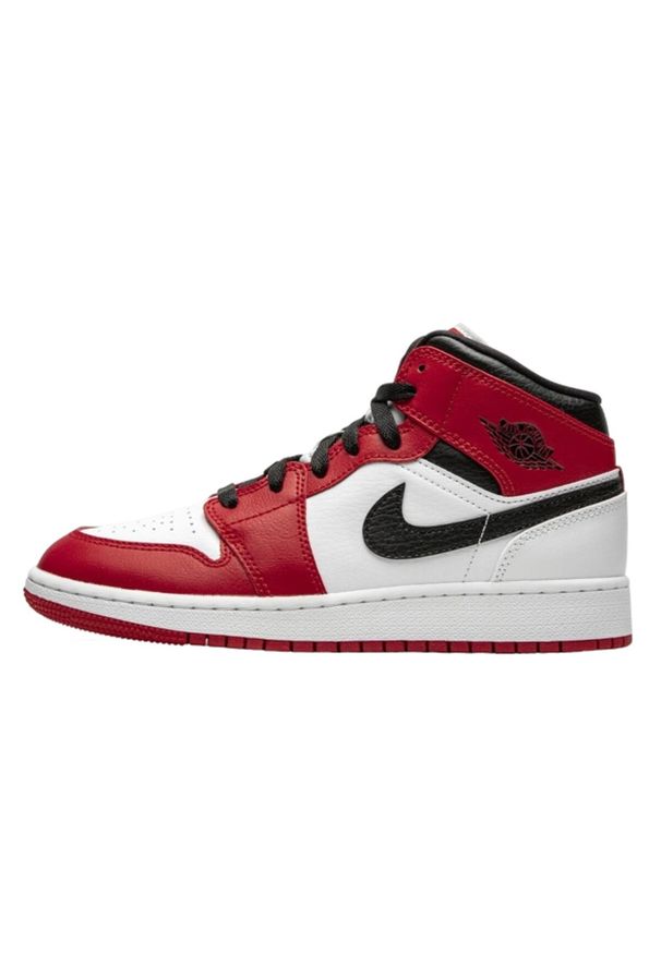 Buty do chodzenia dla dorosłych Air Jordan 1 Mid Chicago White. Kolor: czarny. Sport: turystyka piesza