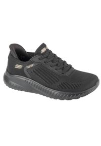 skechers - Buty sportowe Sneakersy damskie, Slip-Ins: Sport Squad Chaos - Current Muse. Kolor: czarny. Materiał: materiał, syntetyk, tkanina. Model: Skechers Sport. Sport: turystyka piesza