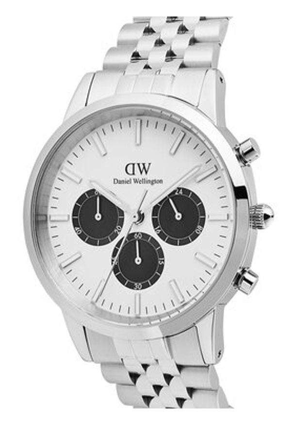 Daniel Wellington Zegarek Iconic Chronograph DW00100872 Srebrny. Kolor: srebrny