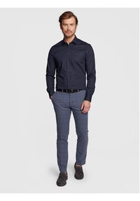 TOMMY HILFIGER - Tommy Hilfiger Koszula MW0MW25040 Granatowy Slim Fit. Kolor: niebieski. Materiał: bawełna