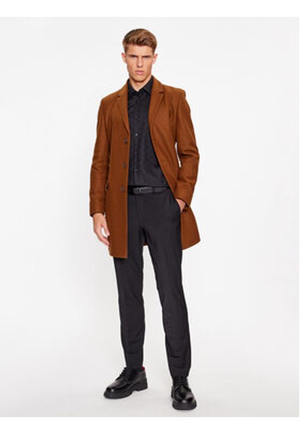 Hugo Koszula Kenno 50500965 Czarny Slim Fit. Kolor: czarny. Materiał: bawełna