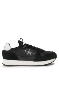 Calvin Klein Jeans Sneakersy Retro Runner Laceup Refl YM0YM00742 Czarny. Kolor: czarny. Materiał: materiał