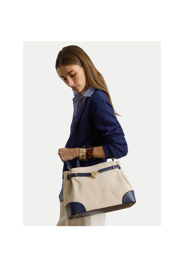 Lauren Ralph Lauren - Torebka LAUREN RALPH LAUREN. Kolor: beżowy