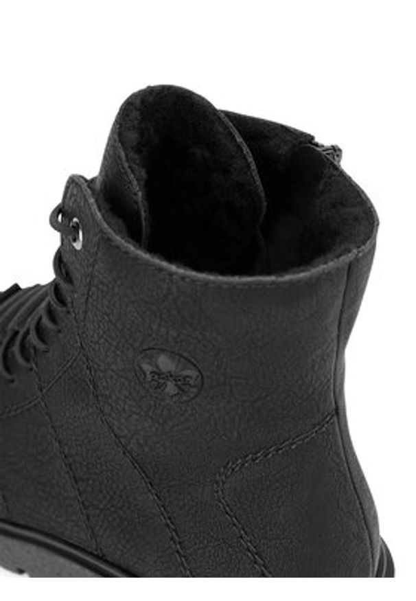 Rieker Trzewiki Y3420-00 Czarny. Kolor: czarny. Materiał: materiał